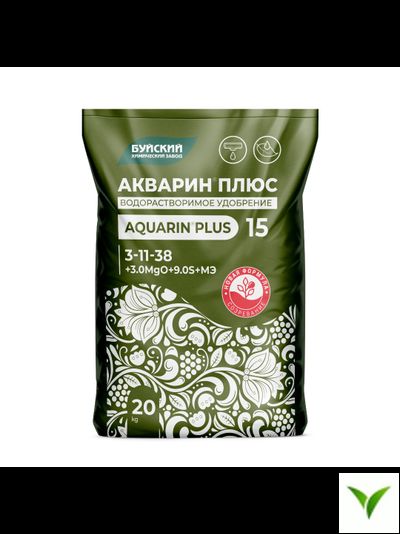 Акварин 15 Плюс 3-11-38 + 3MgO + 9S 20кг