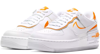 Nike Air Force 1 Low Shadow orange (белые)