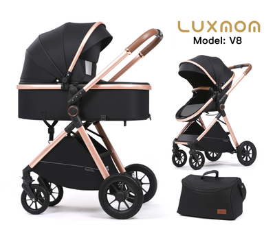 Детская коляска 2 в 1 Luxmom V2 Черный
