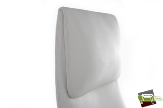 Кресло Aura FK005-A Белый (6207) натуральная кожа