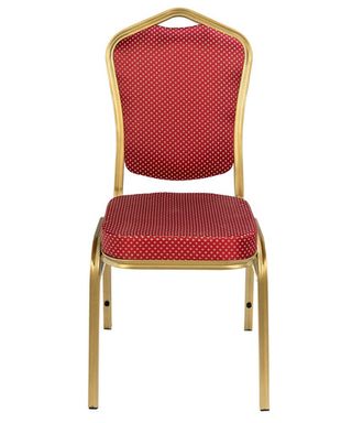 Банкетный стул Квадро 25 мм - золотой, красная корона