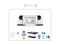 Видеоняня Ramicom VRC250, монитор 5" с 2 поворотными видеокамерами, HD