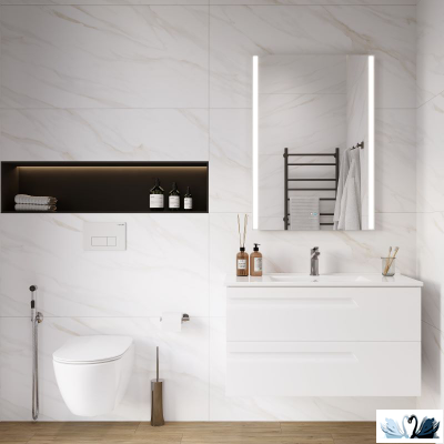 Керамогранит Italica Calacatta Clarity Gold 60х120 см белый матовый