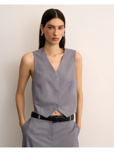 Жилет прямой (светло-серый)