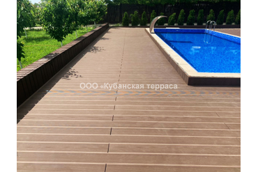 Терраса ДПК вокруг бассейна