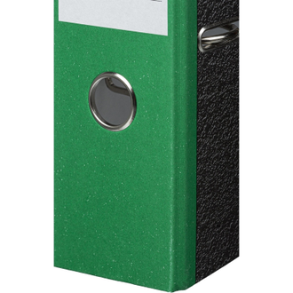 Папка-регистратор Attache Economy 80 мм, мрамор, с зеленым корешком, металлический уголок