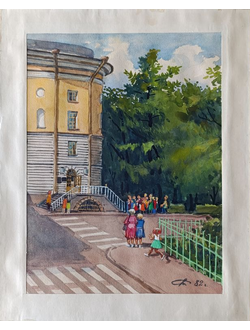 "Пушкин. Лицей" бумага акварель 1982 год