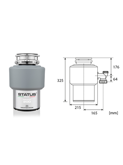 Измельчитель пищевых отходов Status Premium 200