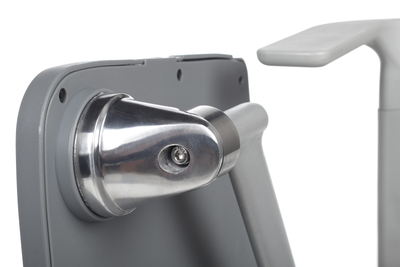 Стул для учебных аудиторий со складным механизмом сидений и столиком (серый)