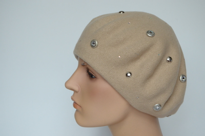 Берет Vizio 3633 бежевый фетр