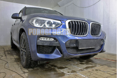 Защита радиатора BMW X3 III (G01) (xDrive AT / xDrive AT M Sport) 2017- black низ