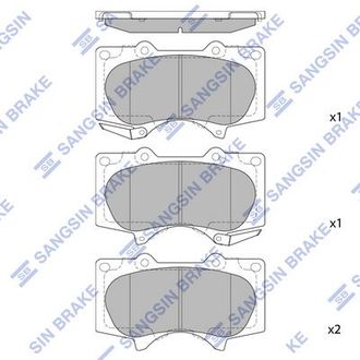 Колодки тормозные передние SANGSIN BRAKE SP2033 TOYOTA land cruiser prado