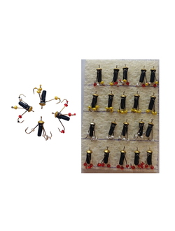 Мормышка свинцовая "ЯрМастер" "Ведьма " с коронкой 3мм (0,65гр) (уп-ка 20 шт.) 3 крючка