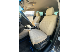 Hyundai Tucson III (2015-2021) (экокожа ромб, бежевый+бежевый)