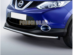 Защита переднего бампера d57 на Nissan Qashqai 2014-2019 ( Ниссан Кашкай)
