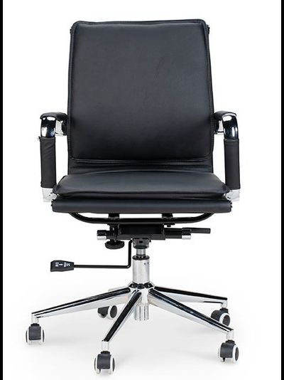 Кресло Харман LB (black) хром черная экокожа