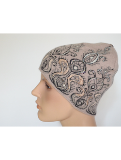 Пудровая шапка со стразами Vizio Италия 1036 CY