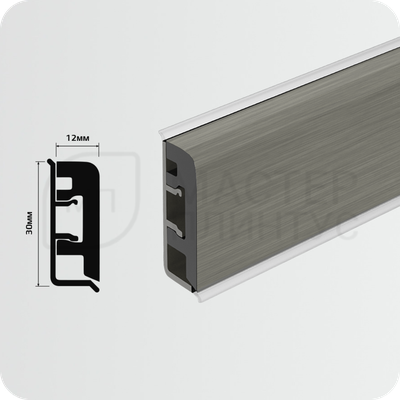 Плинтус для столешницы Thermoplast AP630 инокс