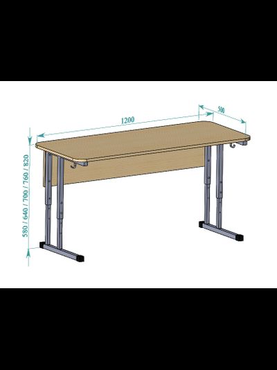 Стол ученический двухместный регулируемый по высоте и наклону р.гр. 3-7