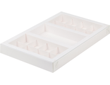 Коробка для 16 конфет + шок. плитки 160мм (белая), 300*195*30мм