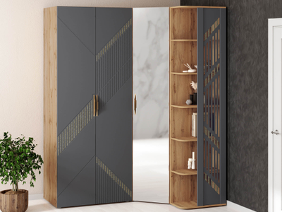 Угловой шкаф в комплекте с зеркалом Монако 902 315