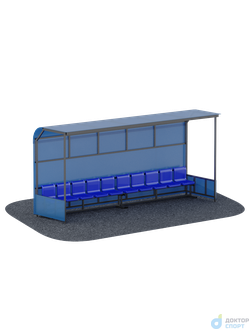 Трибуна на 10 мест с навесом