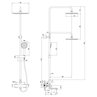 Смеситель для ванны Yeti LM7862C