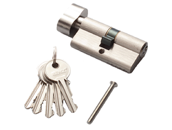 Цилиндр ключ-вертушек INCC 60 SB матовая латунь