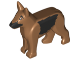 Dog, Alsatian / German Shepherd with Black Eyes, Nose, Muzzle and Sides Pattern, Medium Nougat (92586pb04 / 6155416)