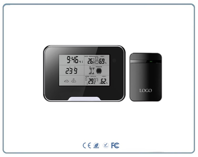 IP видеоняня WiFi (Настольные часы - метеостанция с внешним датчиком температуры, охранная видеокамера) с аккумулятором и с DVR, Full HD 1 Mp (HDSmartIPC)