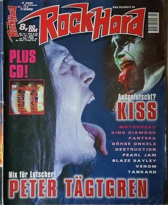 Rock Hard Magazine July 2000 Kiss, Peter Tägtgren, Иностранные музыкальные журналы, Intpressshop