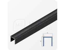 П-образный бордюр-вставка из алюминия 15х10 мм. NEEXY PV83-46 BBL-D Черный блестящий браш 2.7 м.