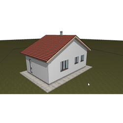 Одноэтажный дом с двумя спальнями 42м² (S55)