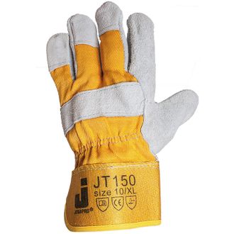 Комбинированные защитные кожаные перчатки - JT150