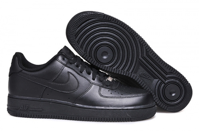 NIKE Air Force Черные Низкие (кожа)