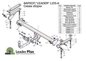 ТСУ Leader Plus для Land Rover Freelander 2 (2006-2014), L205-A