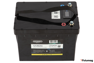 Литиевый тяговый аккумулятор Gelbert LiFePO4 (12V/80Ah/80А/600Wh) BT/Display