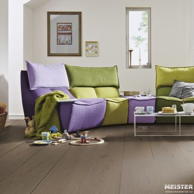 Паркетная доска Meister Дуб Аутентик Серая Глина 8911 HD400L