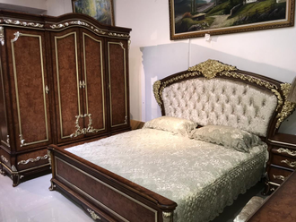 Мебель для спальни "ФИРЕНЗЕ" КА-07, цв. орех, полуматовый, 4-дв. шкаф.