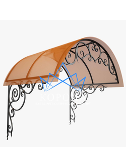 Кованый козырек №4
