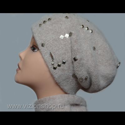 Вязаная шапка для женщин осень - зима 2018 - 2019  Vizio Италия 6112 CL розовая