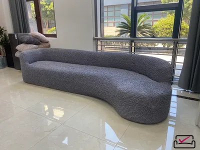 Чехол на 5ти местный диван, на диван с выступом, на кухонный уголок , 280-400 см. Микрофибра Грэй