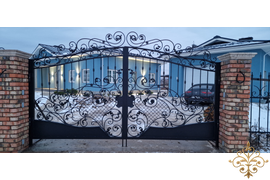 Кованые ворота, кованая калитка, посёлок Екатериновка, Конаковский муниципальный округ