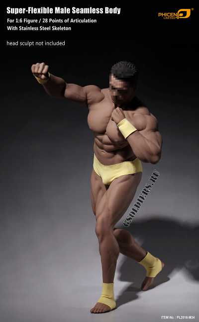 Супер-подвижное бесшовное мужское тело (телоид) PL2016-M34 1/6 Super flexible Male Seamless Body - PHICEN