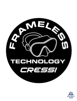 Маска для дайвинга Cressi Sub F1 черная безрамочная моностекло