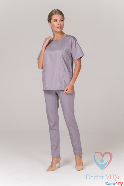 БЛУЗА МЕДИЦИНСКАЯ DR.SUPER "Sky" серая