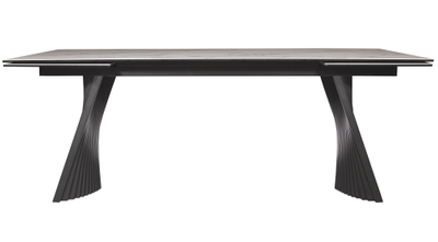 VIVALDI черный / керамика мрамор 200(+50+50)x100