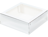 Коробка для зефира с/о (крышка-дно, серебро), 200*200*70мм