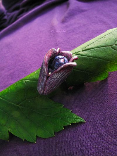 Волшебное кольцо с феей "Ночная Фея (Фея Цветов)" из коллекции необычных украшений Винсенто