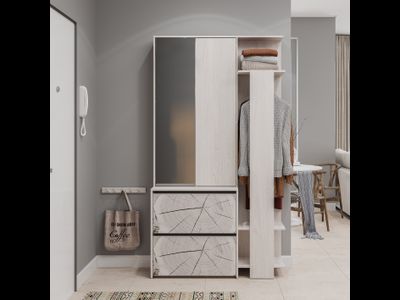 Прихожая Россо (1142*2083*358мм), ясень белый